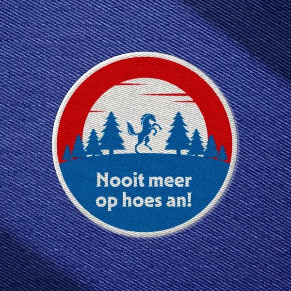 Versierpatch Nooit meer op hoes an - Afbeelding 2